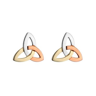 14K Multi Gold Colour Trinity Knot Stud Earrings - Celtic CollectionsJewelrySOLVAR33136