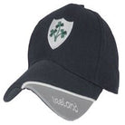 Black Baseball Cap in Rugby Style with Shamrock and Ireland name - Celtic CollectionsClothingBASECAP