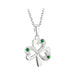 Celtic Woman Silver Emerald Shamrock Necklace - Celtic CollectionsJewelryS44558