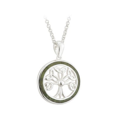 Connemara Marble Tree Of Life Pendant - Celtic CollectionsJewelrySOLVAR45531