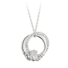 Cz Claddagh Circle Pendant - Celtic CollectionsJewelrySOLVAR46446