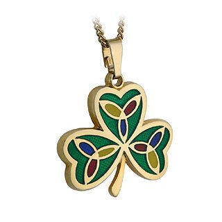 Gold Plated Shamrock Pendant - Celtic CollectionsJewelryTG4150