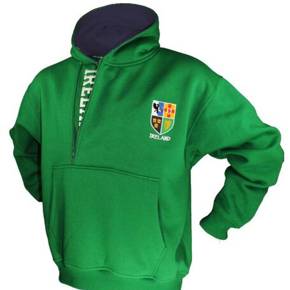 Ireland Green Half Zip Hoody - Celtic CollectionsClothingHIHZG