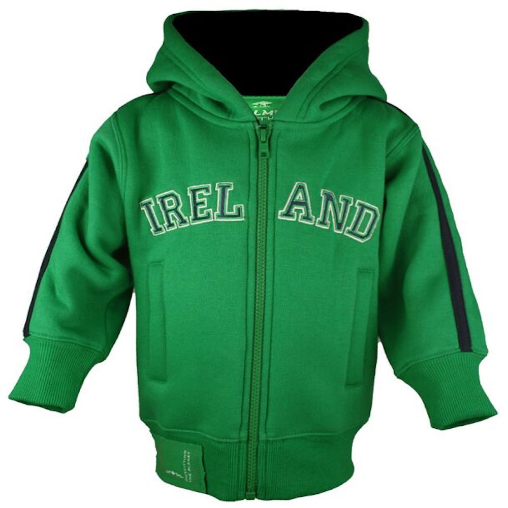 Kids Retro Ireland Green Zip Hoody - Celtic CollectionsClothingBJIENHG