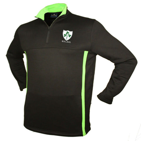 Men's Rugby Shamrock 1/4 Zip Mock Neck - Celtic CollectionsClothingMZMN