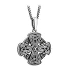 Men's Silver Celtic Cross Necklace - Celtic CollectionsJewelryS46613