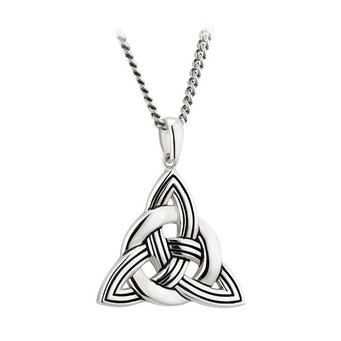 Men's Silver Large Celtic Knot Pendant - Celtic CollectionsJewelryS46372