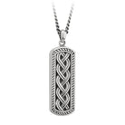 Men's Silver Oxidised Celtic Ingot Pendant - Celtic CollectionsJewelryS46454