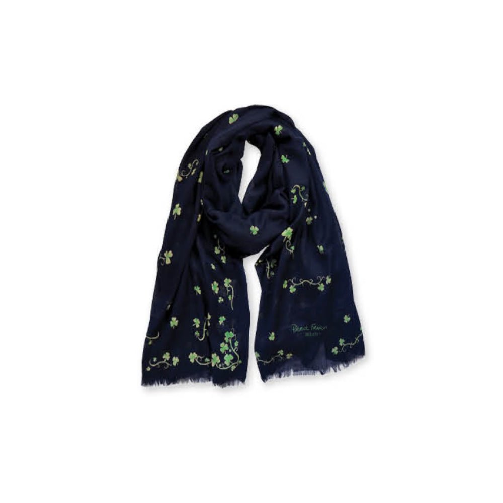 Navy Irish Shamrock Fashion Scarf - Celtic CollectionsScarfPF1035