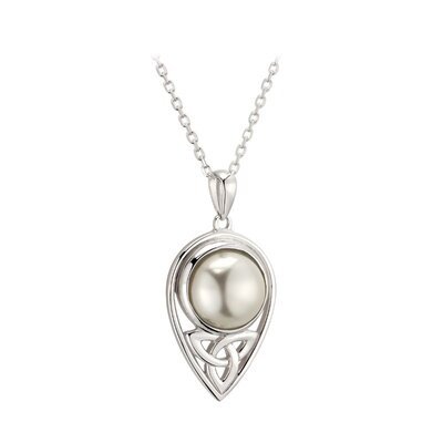 Pearl Trinity Knot Pendant - Celtic CollectionsJewelrySOLVAR46833