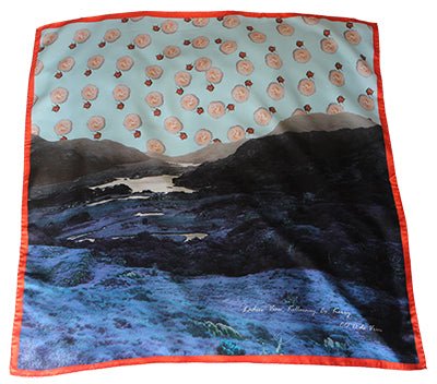 Silk Scarf View Killarney Swirling Rose Skies - Celtic CollectionsClothingSCARF2