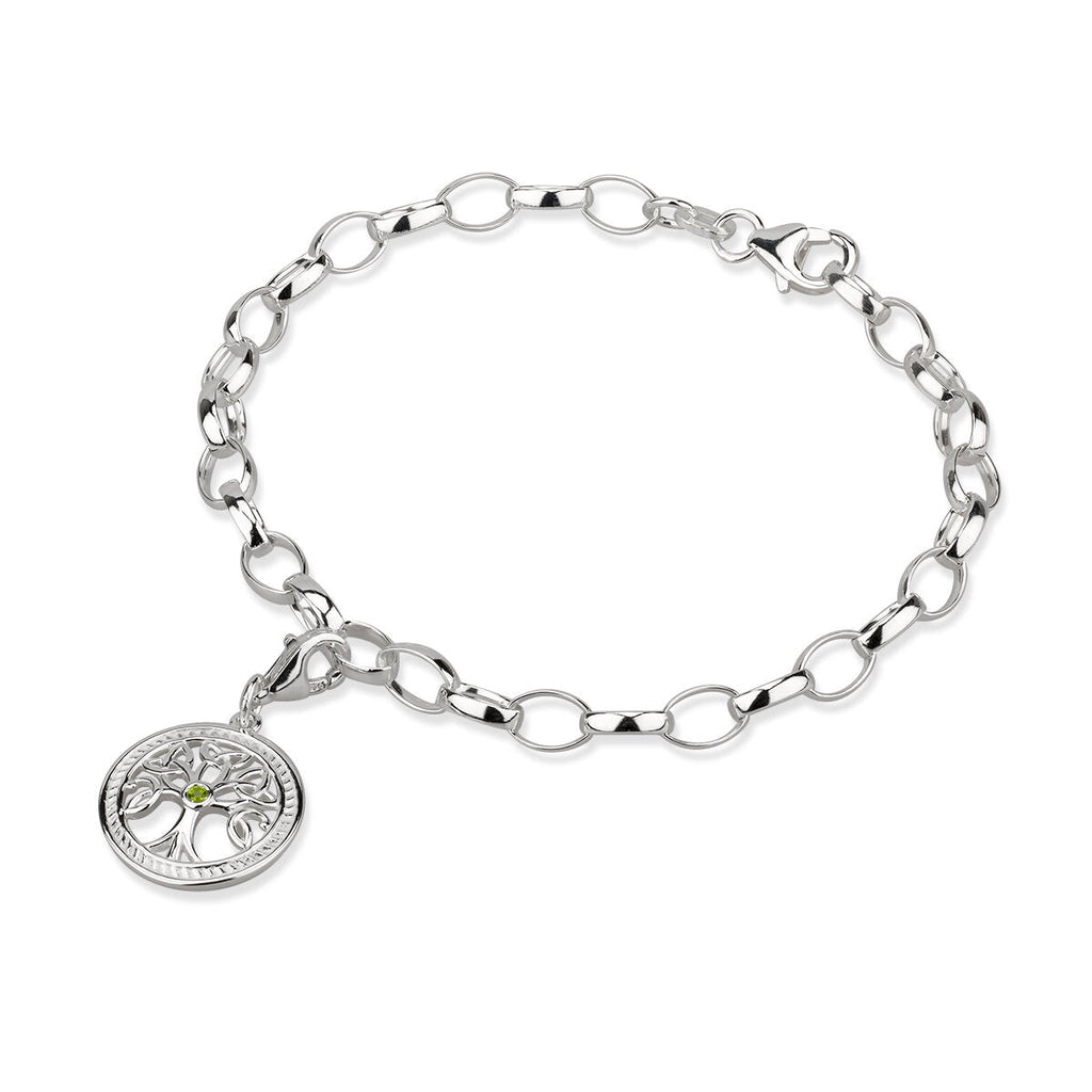 Silver Celtic Tree of Life Charm Bracelet - Celtic CollectionsJewelryS5599