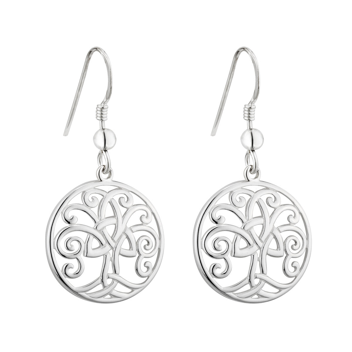 Silver Celtic Tree of Life Earrings - Celtic CollectionsJewelryS33683