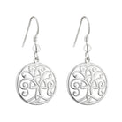 Silver Celtic Tree of Life Earrings - Celtic CollectionsJewelryS33683