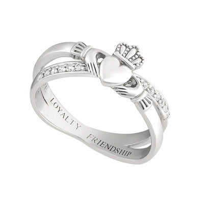 Silver Claddagh Kiss Ring - Celtic CollectionsJewelryS21062