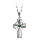 Silver Crystal Illusion Celtic Cross Pendant - Celtic CollectionsJewelryS46623