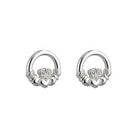 Silver Kids Claddagh Stud Earrings - Celtic CollectionsJewelryS33196