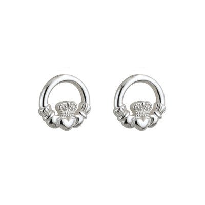 Silver Kids Claddagh Stud Earrings - Celtic CollectionsJewelryS33196