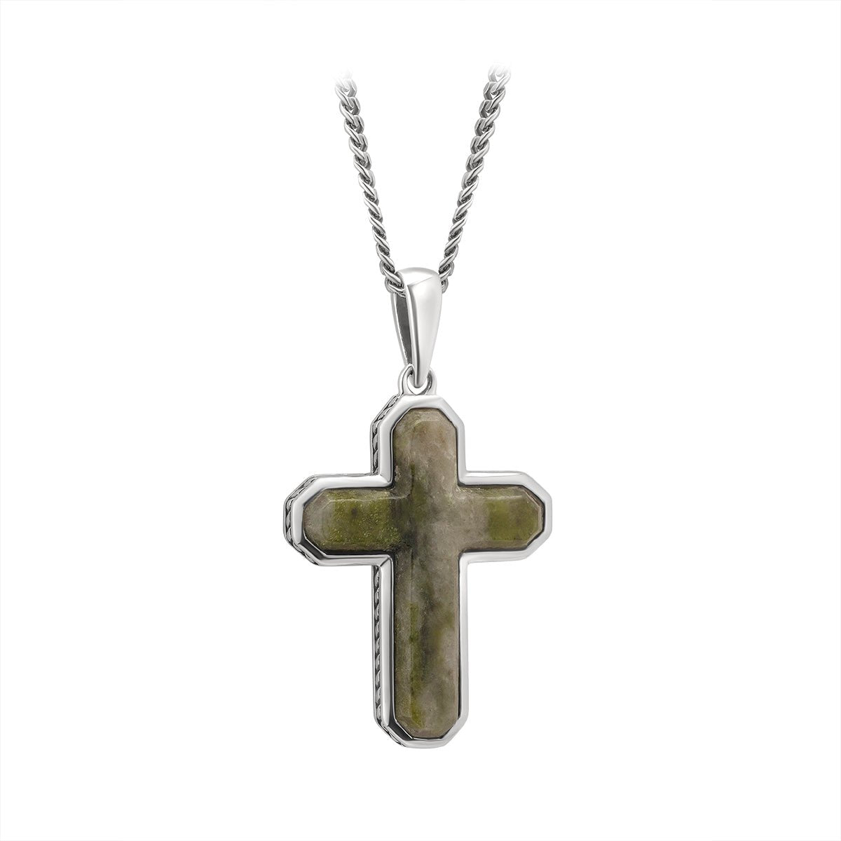 Sterling Silver Connemara Marble Cross Pendant - Celtic CollectionsJewelrySOLVAR46611