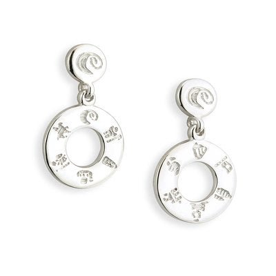 Sterling Silver History Of Ireland Doughnut Earrings - Celtic CollectionsJewelryS33419