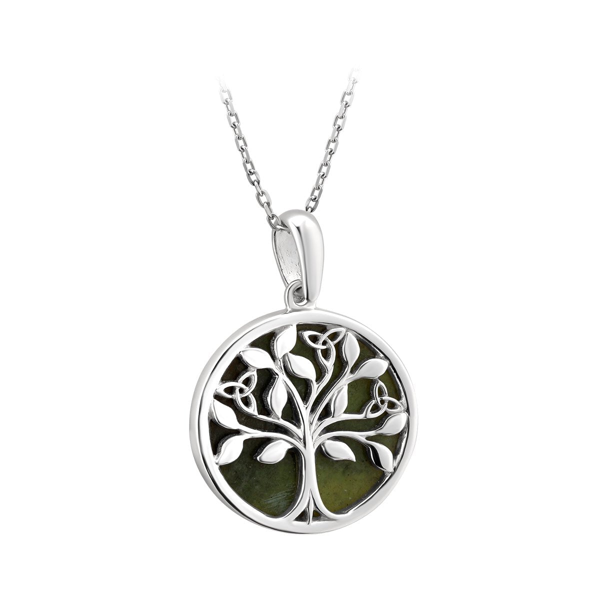 Sterling Silver Marble Tree Of Life Pendant - Celtic CollectionsJewelrySOLVAR46669