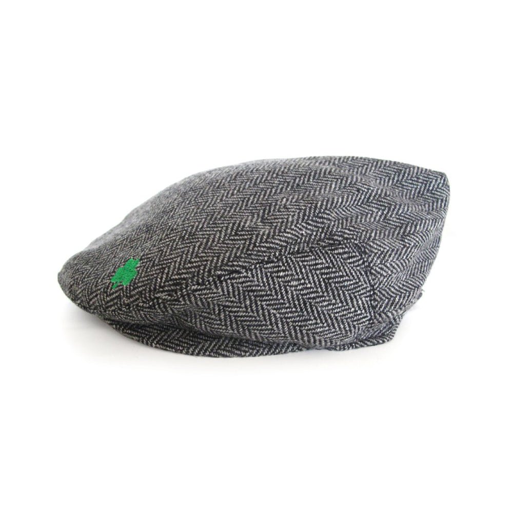 The Aran Islands Cap (Gray) W/Green Shamrock - Celtic CollectionsClothing65161